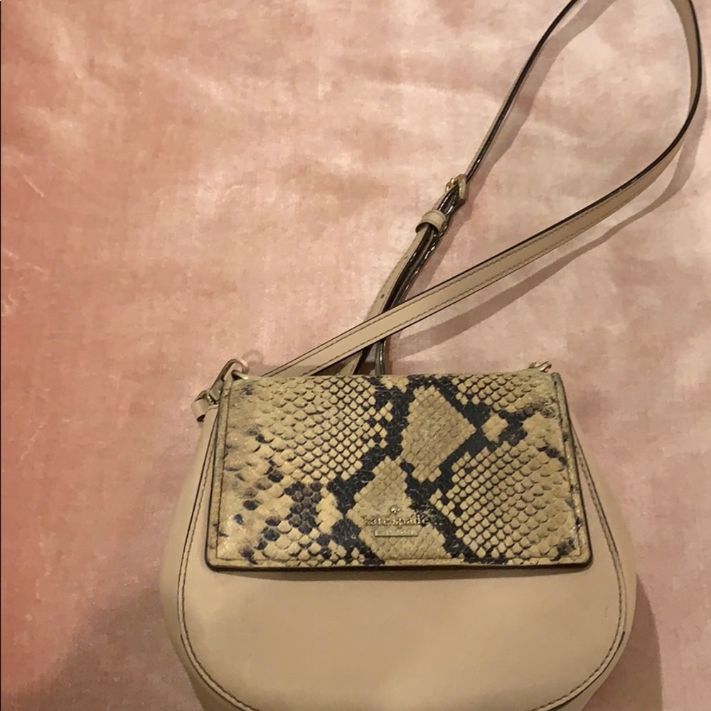 Kate Spade Snake skin/nude purse